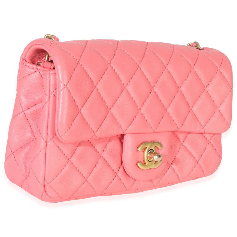 Chanel  Quilted Lambskin Pearl Crush Mini Rectangular Flap Bag