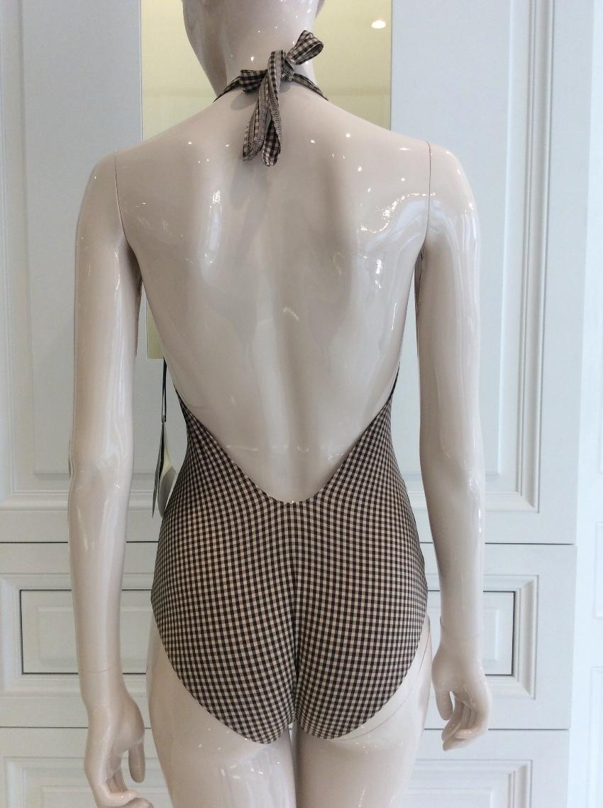 Minuit Douze Iridescent Gingham One-Piece Swimsuit