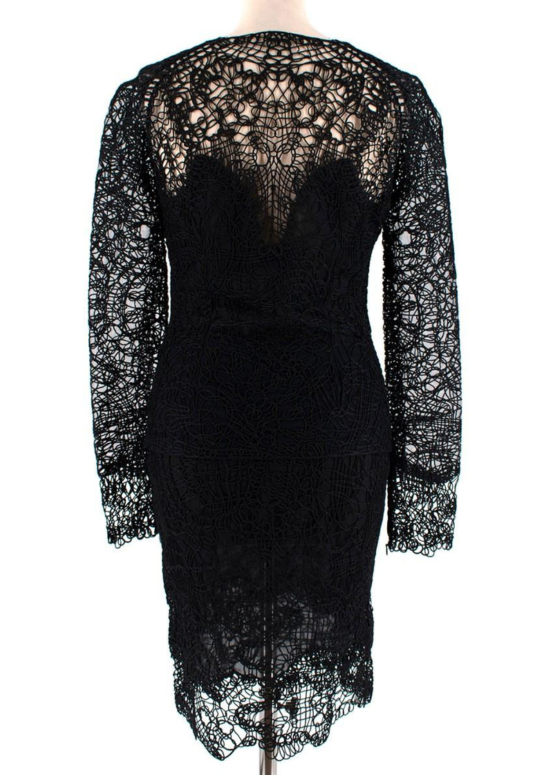 Tom Ford Black Crochet Top & Skirt