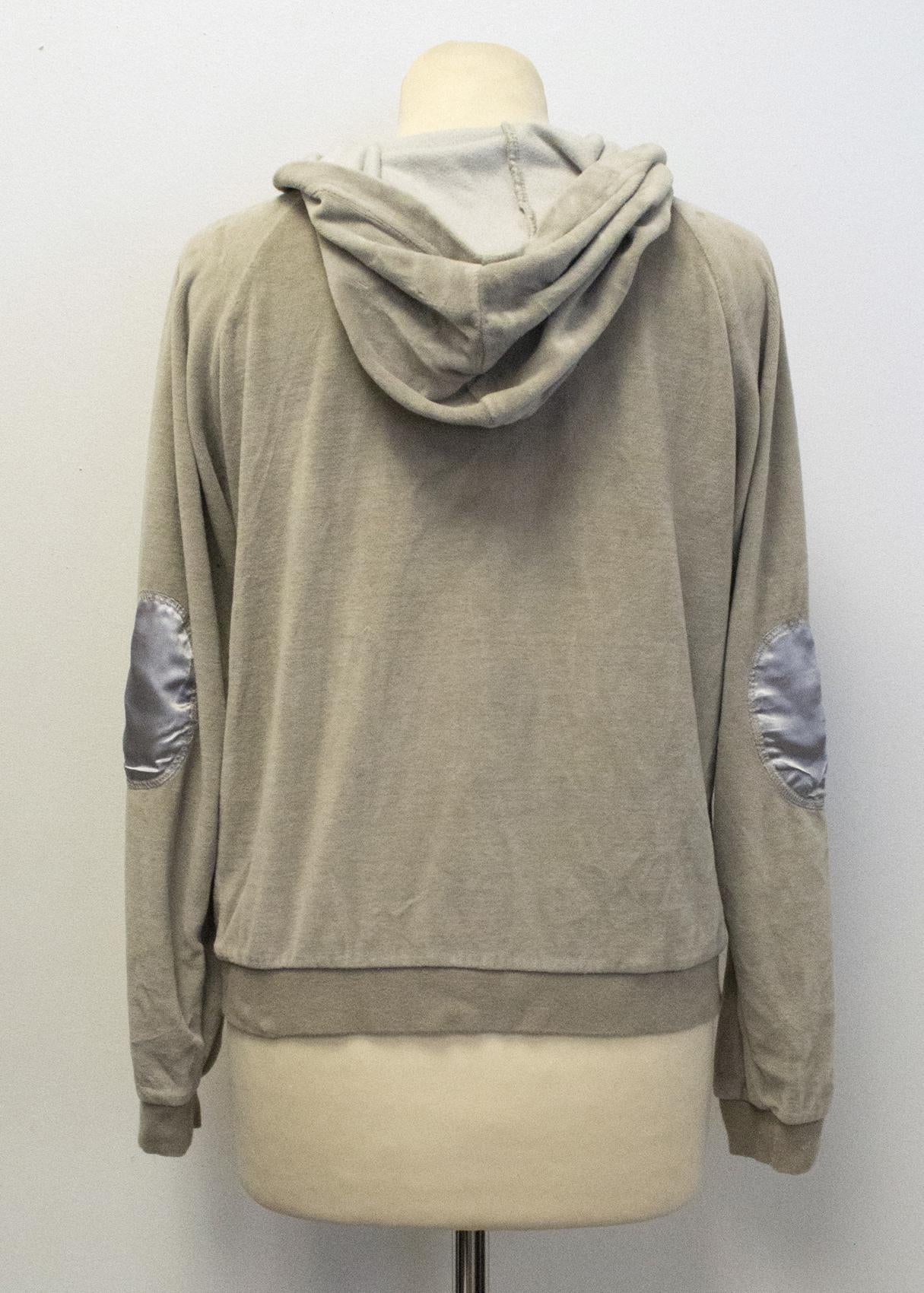 La Fiancee D'arthur beige velvet hoodie