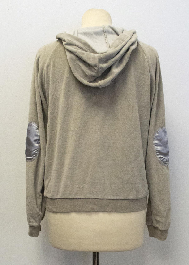 La Fiancee D'arthur beige velvet hoodie
