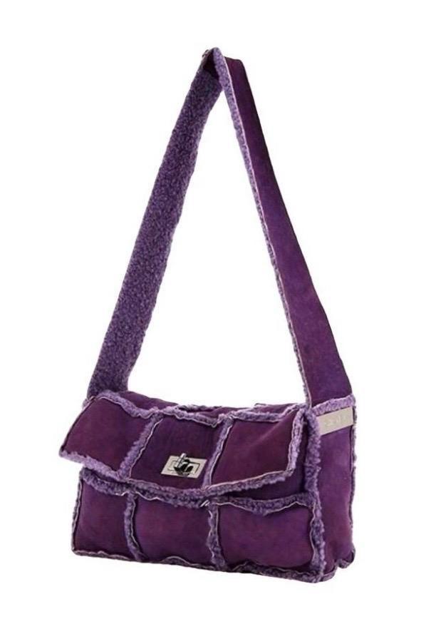 Chanel Purple Sheepskin Shoulder Bag