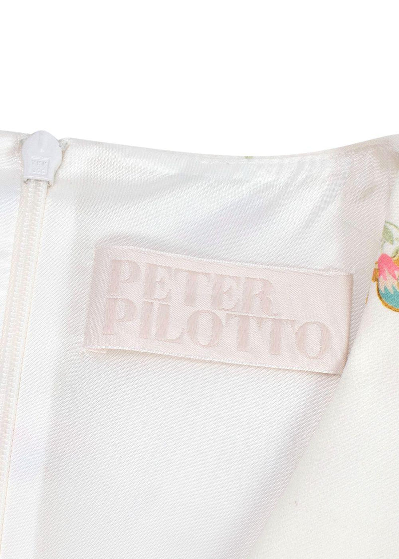 Peter Pilotto White Floral Mini Dress