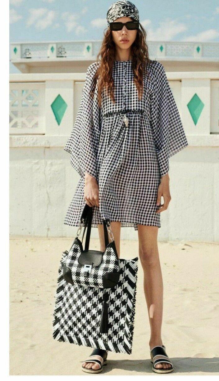 Michael Kors Collection Gingham Seersucker Dress