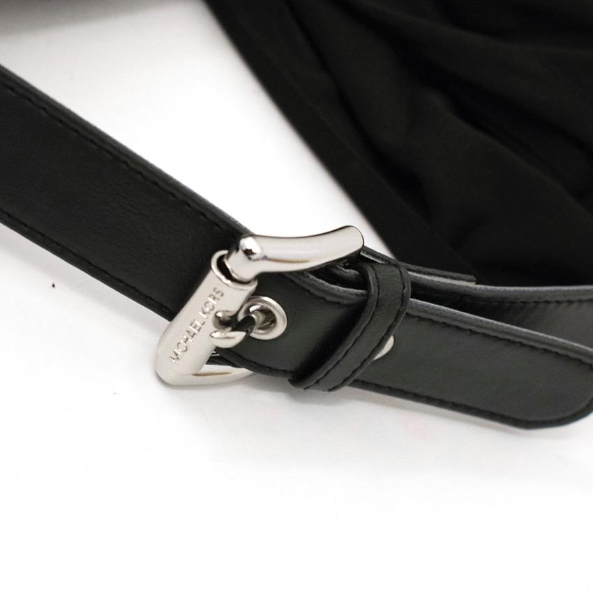 Michael Micheal Kors Black Buckle Top