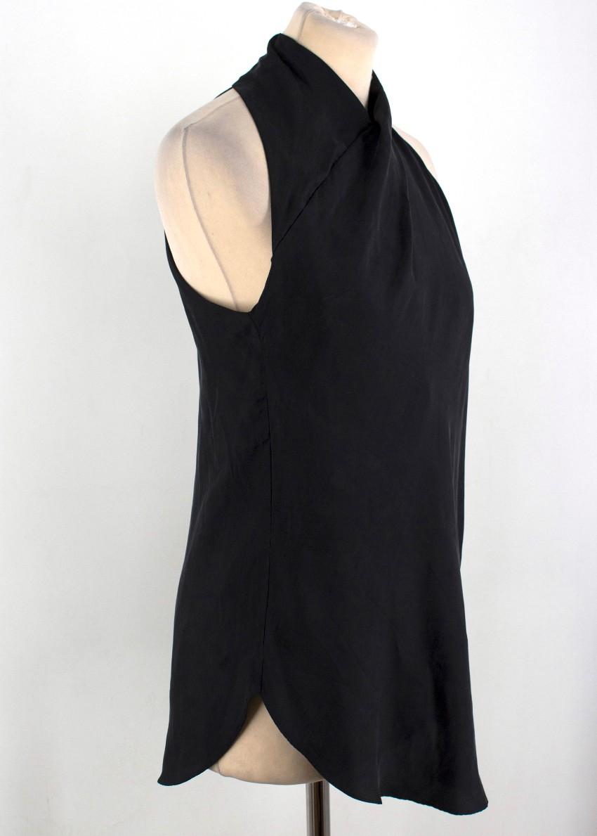 Carven Haut Twill High-neck Sleeveless Top