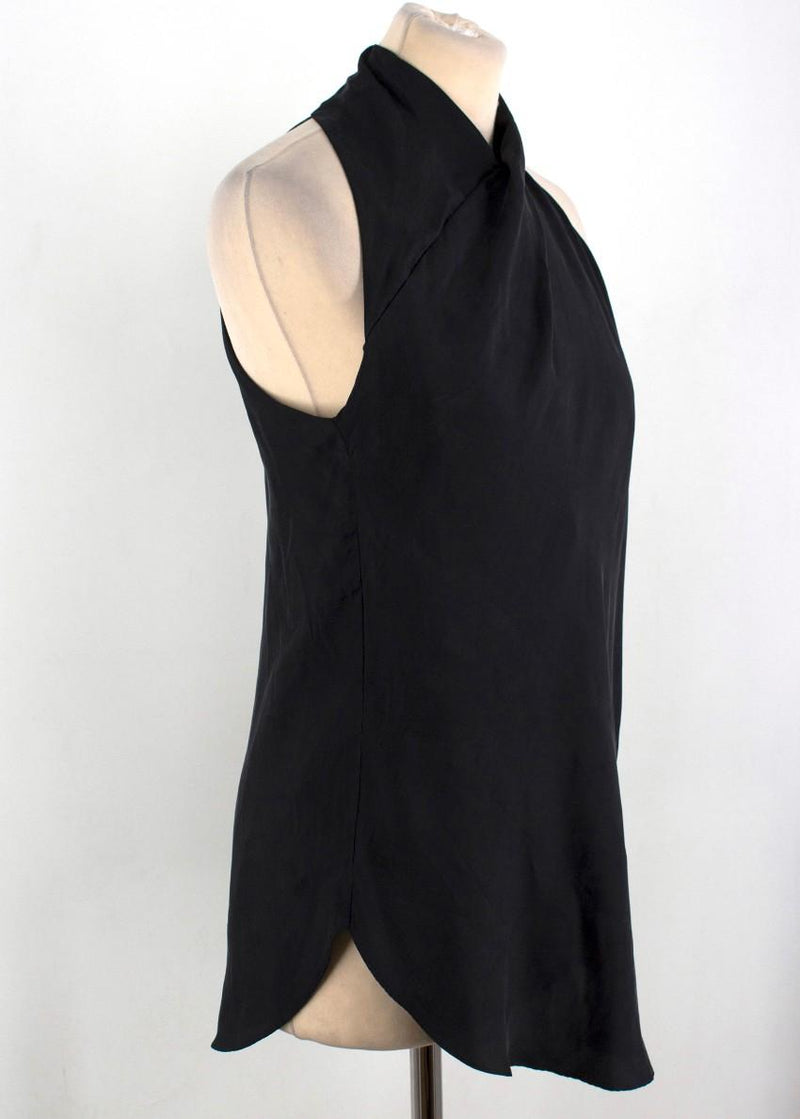 Carven Haut Twill High-neck Sleeveless Top