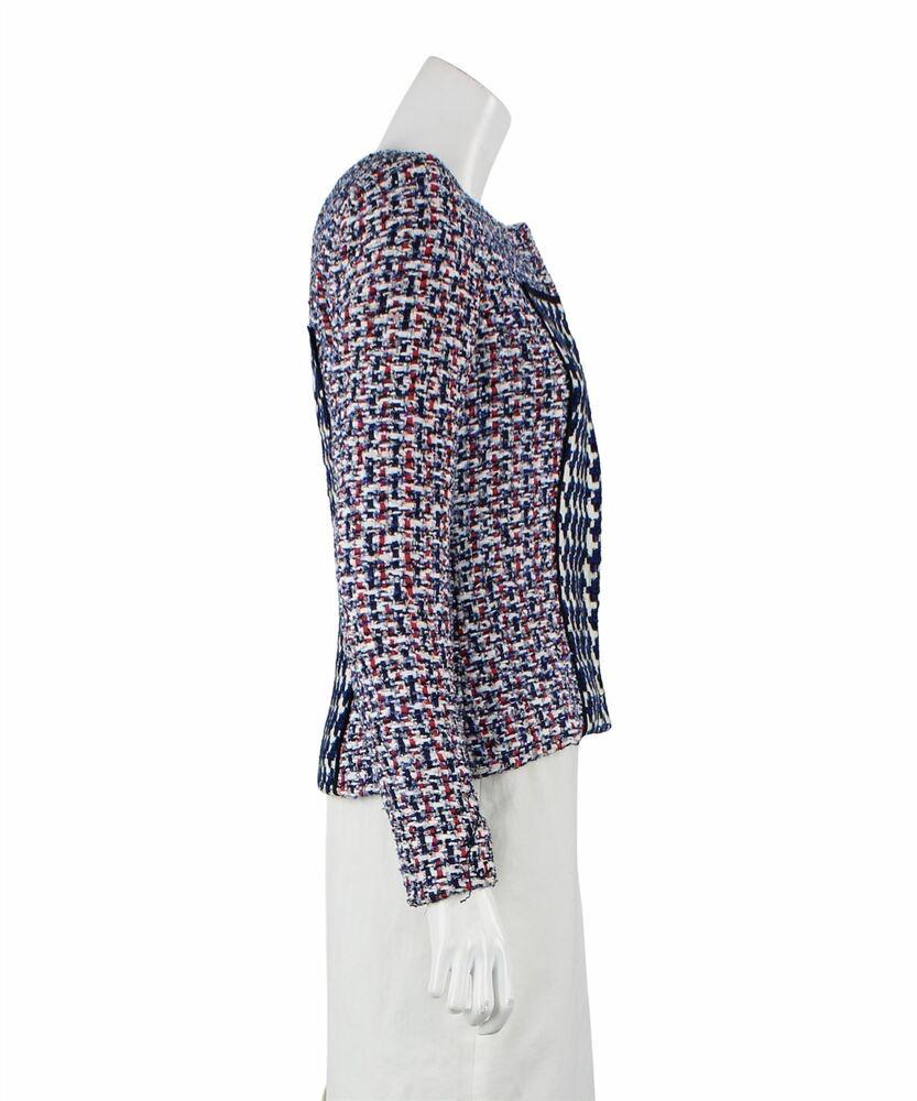 tricolour tweed jacket