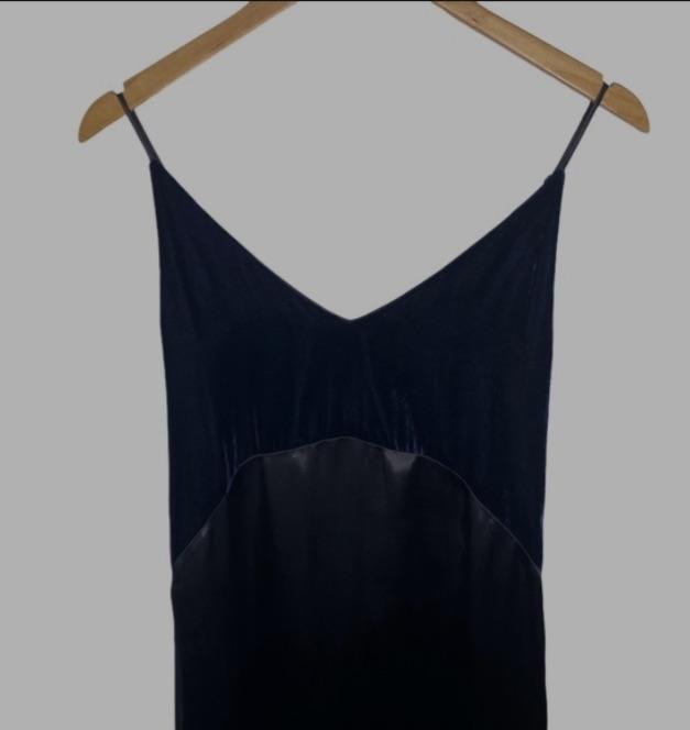 Ryck Velvet-paneled Satin Maxi Slip Dress