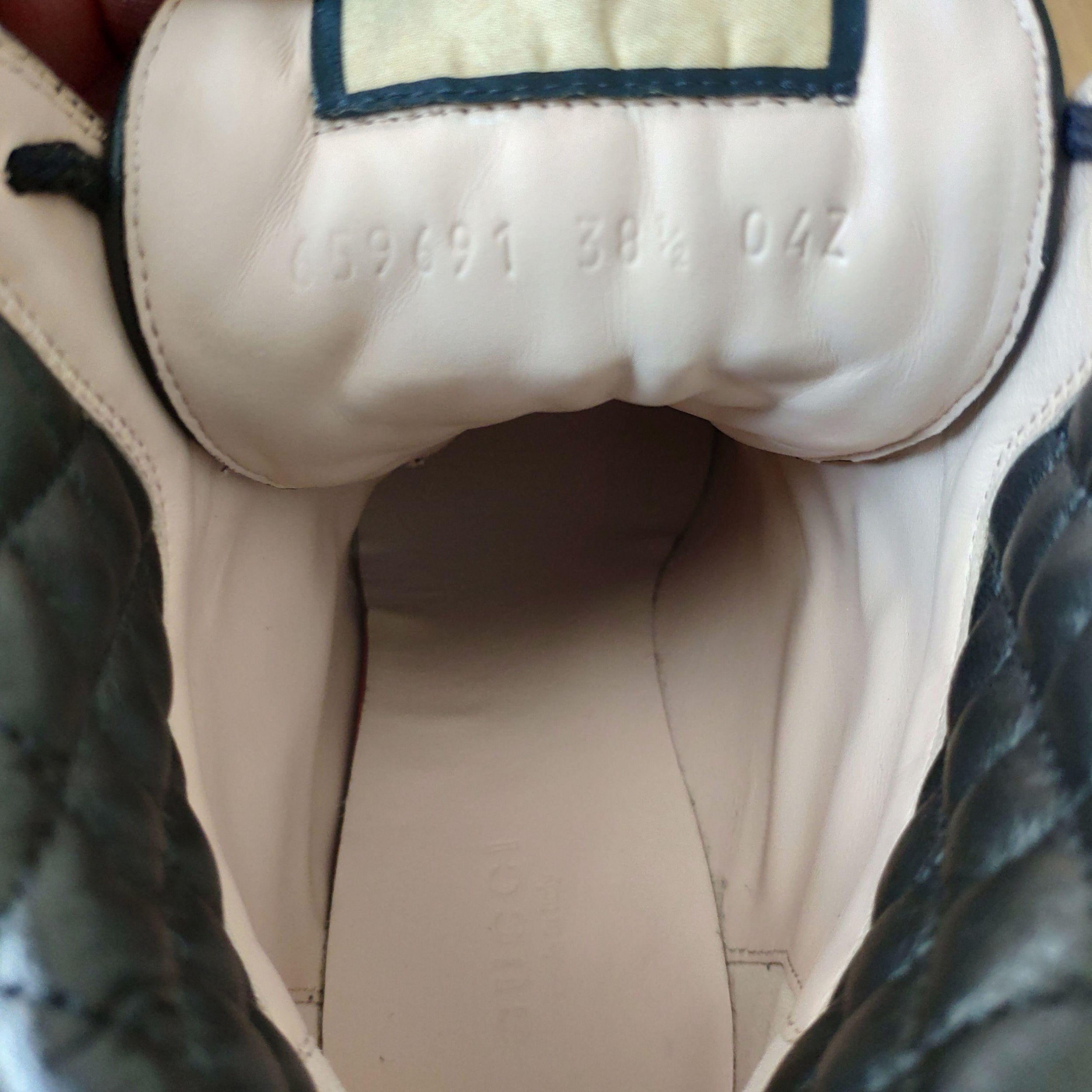 Gucci Black Monogram Leather and Canvas Biker Boots