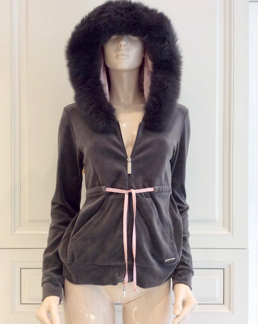 Blumarine Limited Edition Fox Fur & Velour Tracksuit