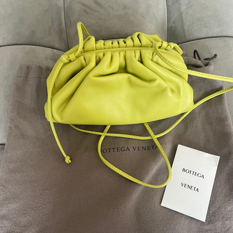 The Mini Pouch Kiwi Nappa Clutch Bag