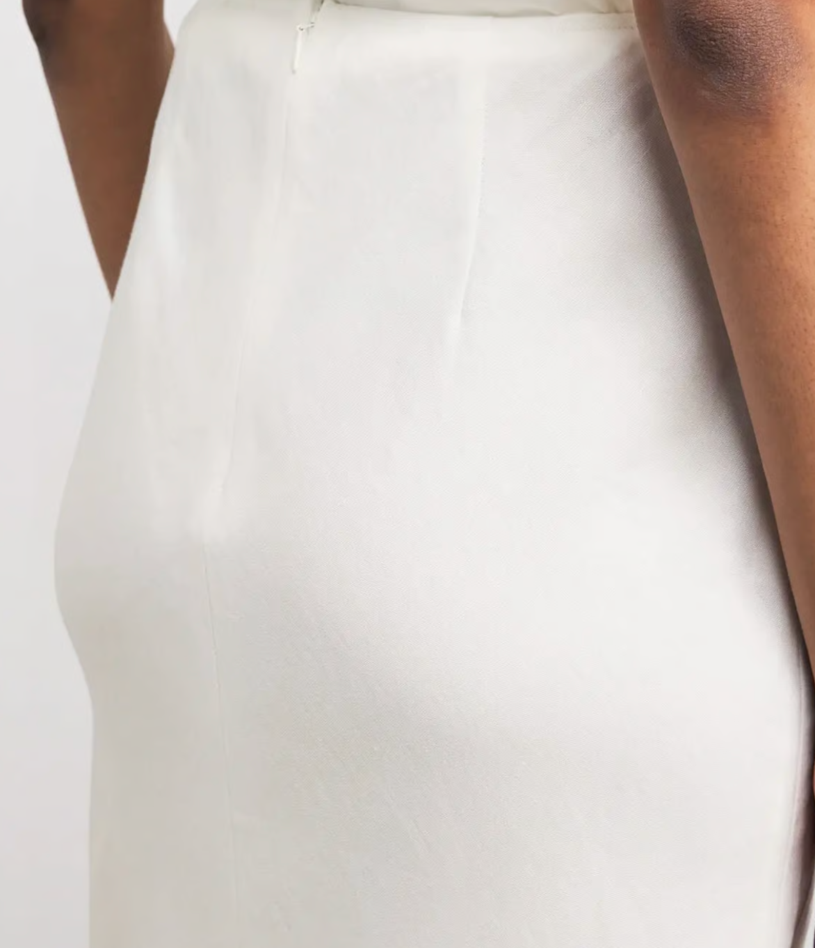 Saloni  Linen Carine-b Midi Skirt