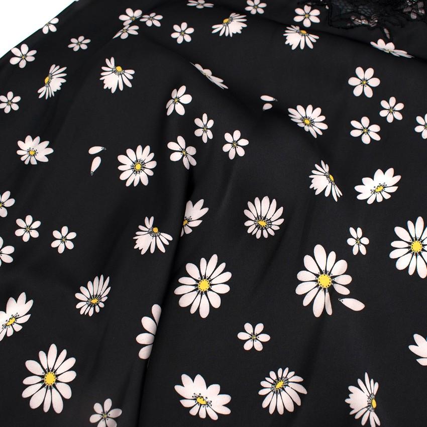 Paco Rabanne Lace Panel Daisy Print Cami Dress