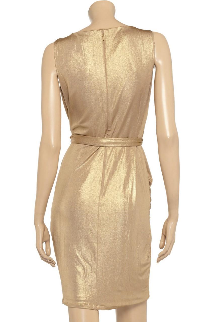 Alice by Temperley Metallic Draped Mini Dress