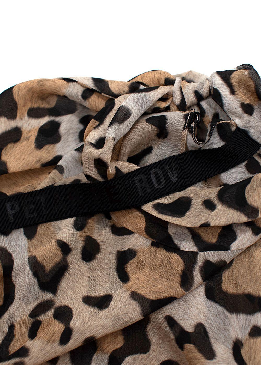 Petar Petrov Sheer Leopard Print Blouse