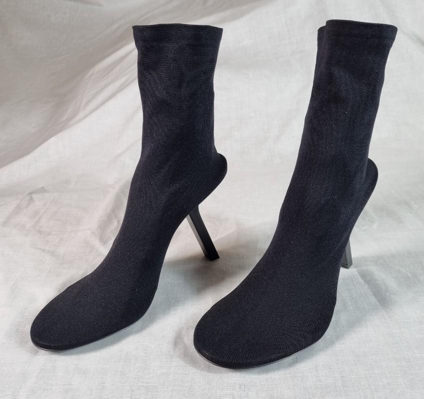 Balenciaga Black Stretch Knit Sock Boots