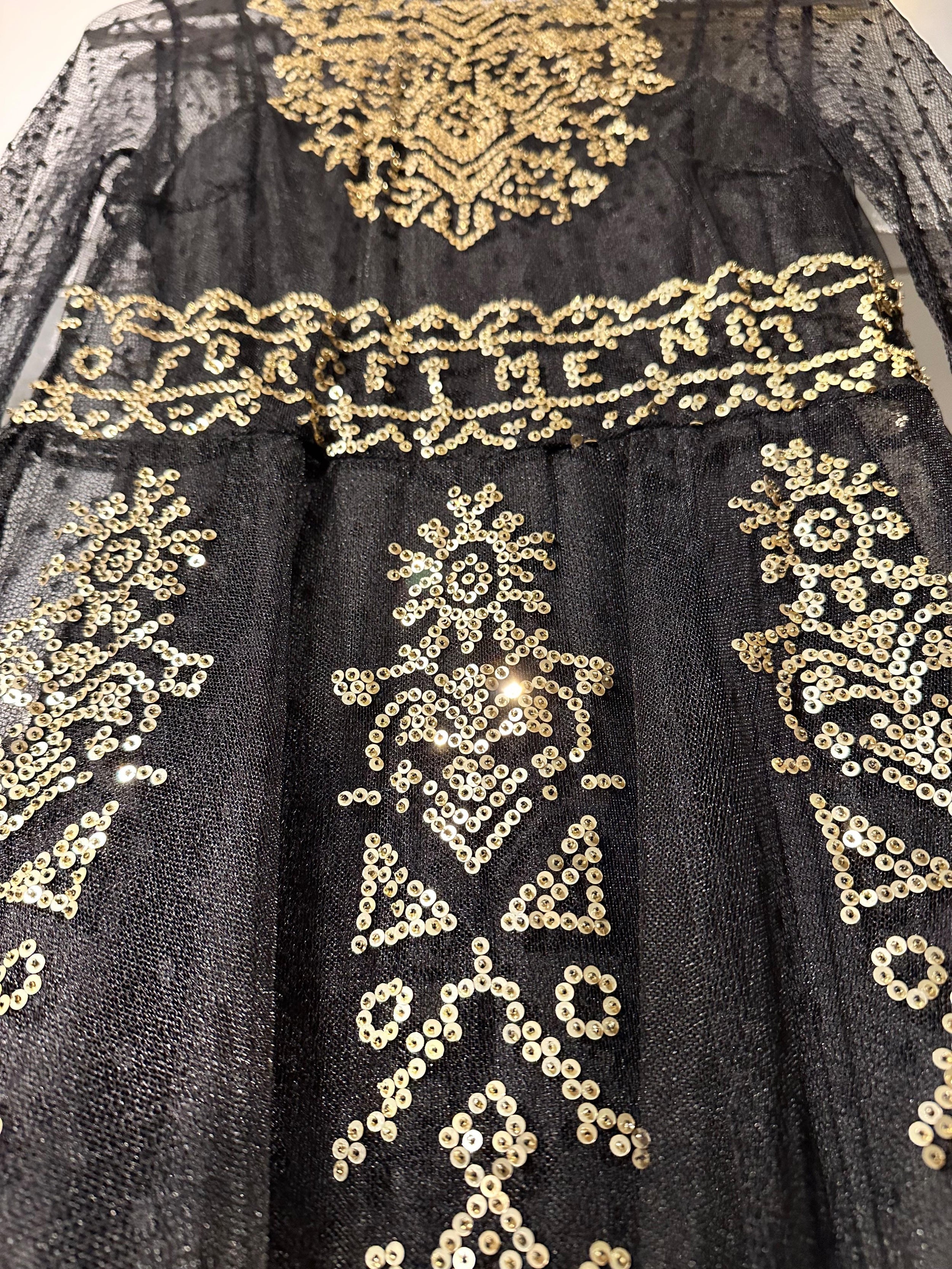 Red Valentino Black Sequin Embellished Mini Dress
