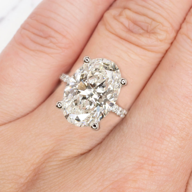 Verde 7ct IGI Certified Lab-grown Oval Cut Diamond Ring