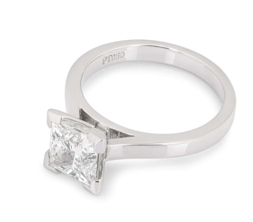 Bespoke 18ct White Gold Diamond Solitaire Ring