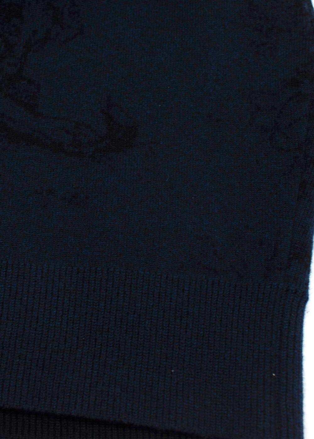 Dior Navy Chez Moi Printed Cashmere Blend Jumper