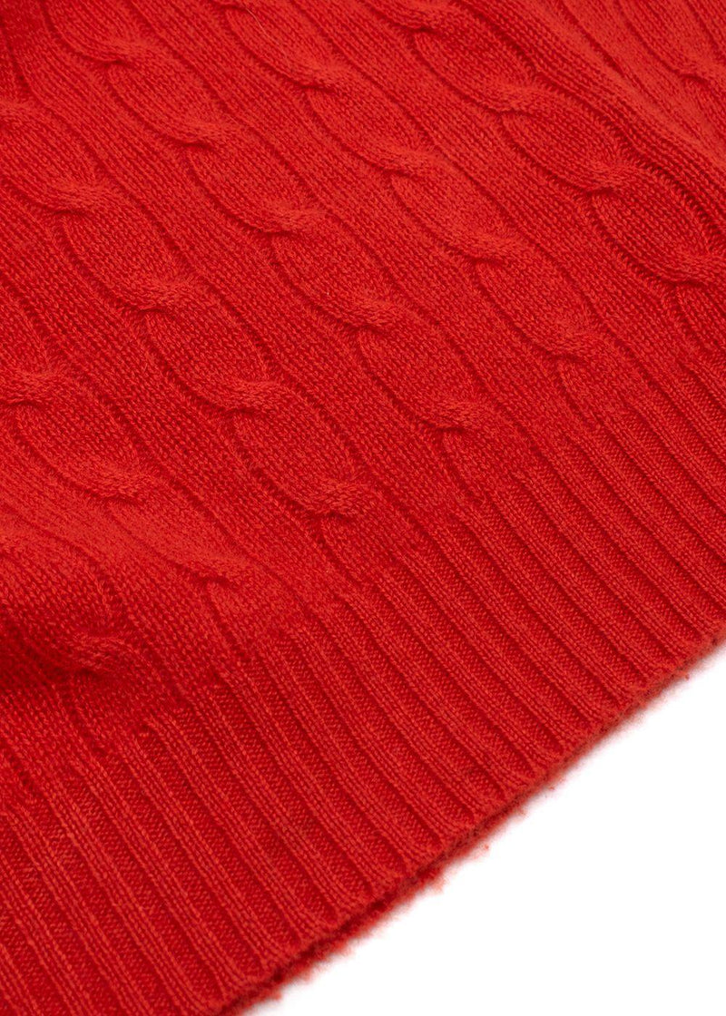 Ralph Lauren Orange Cable Knit Cashmere Jumper