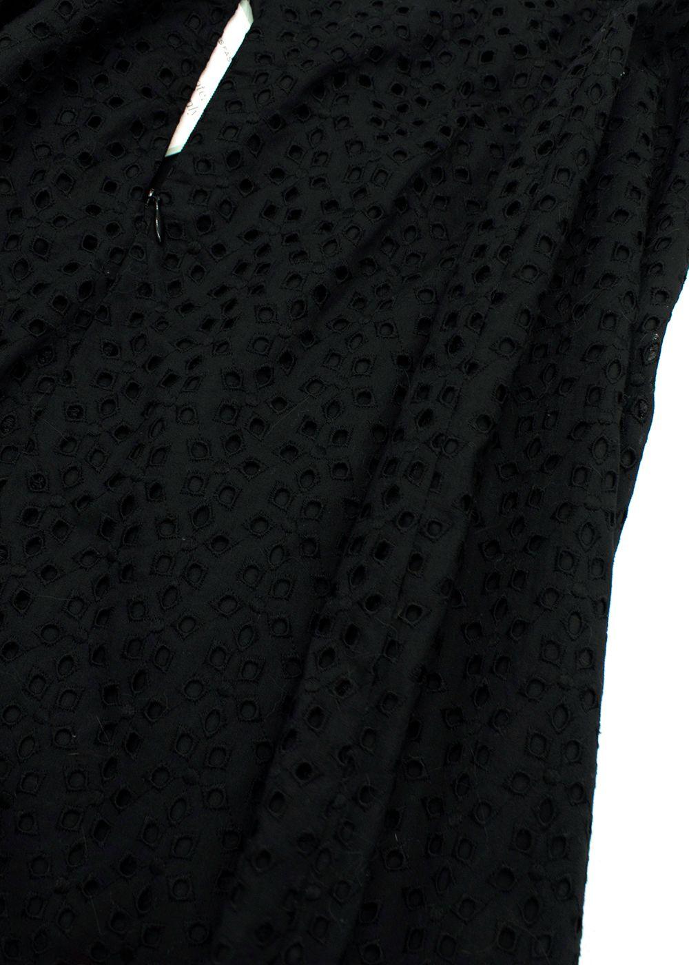 RAEY Black Broidery Anglaise Midi Skirt