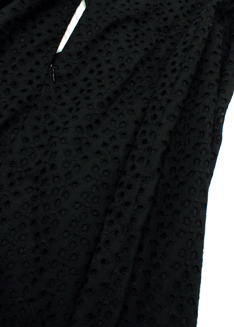 RAEY Black Broidery Anglaise Midi Skirt