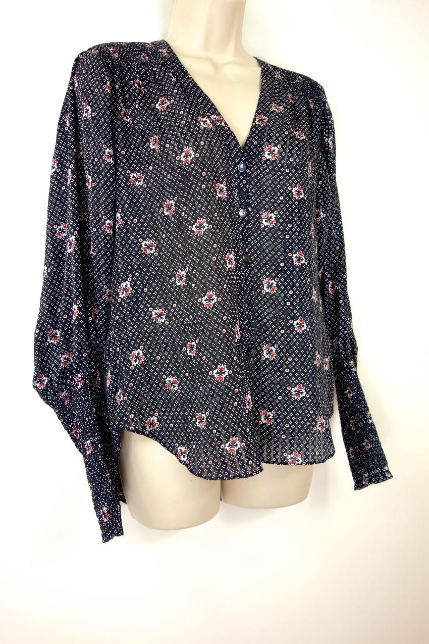 Veronica Beard Printed Silk Blouse