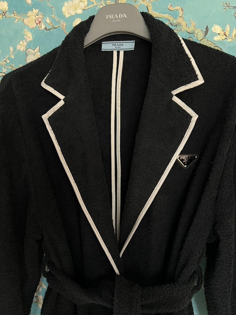 Prada Black Terry Towelling Jacket