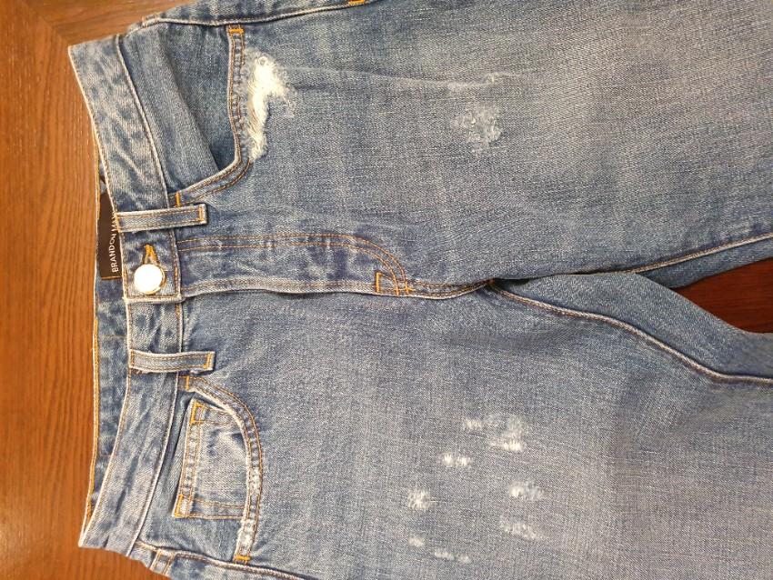 Brandon Maxwell distressed boyfriend jeans