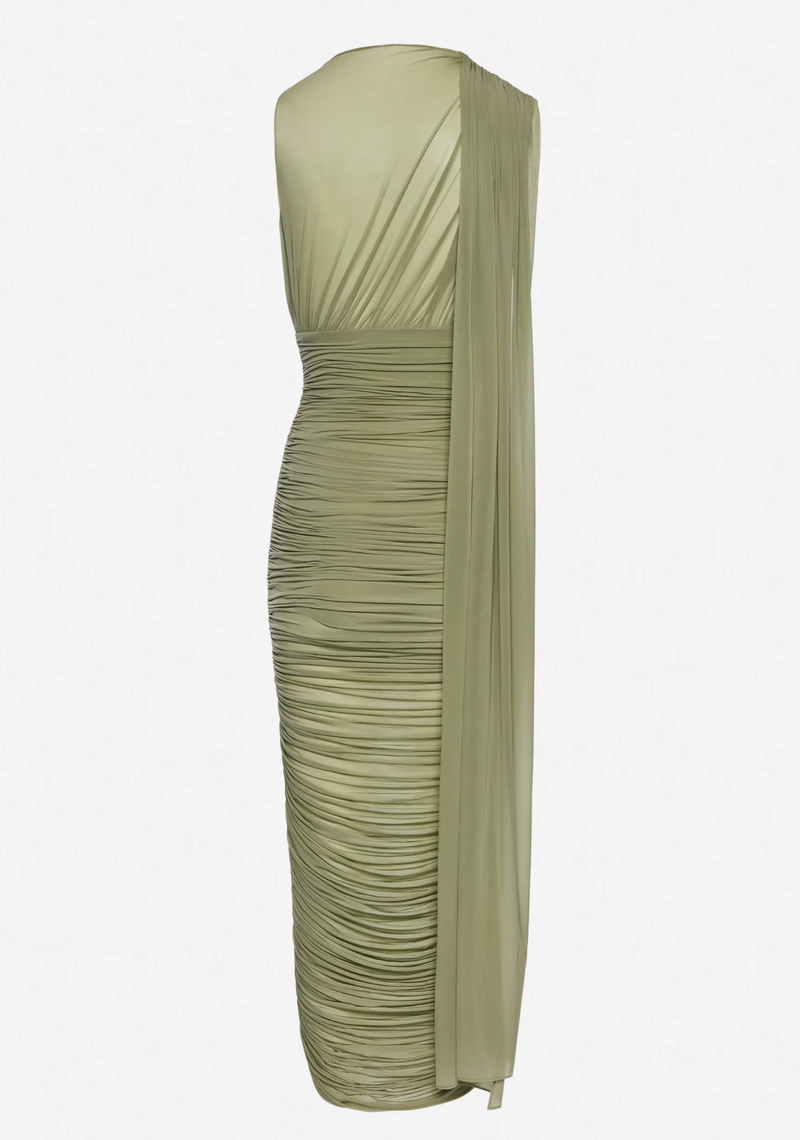 Magda Butrym Sheer Draped Midi Dress