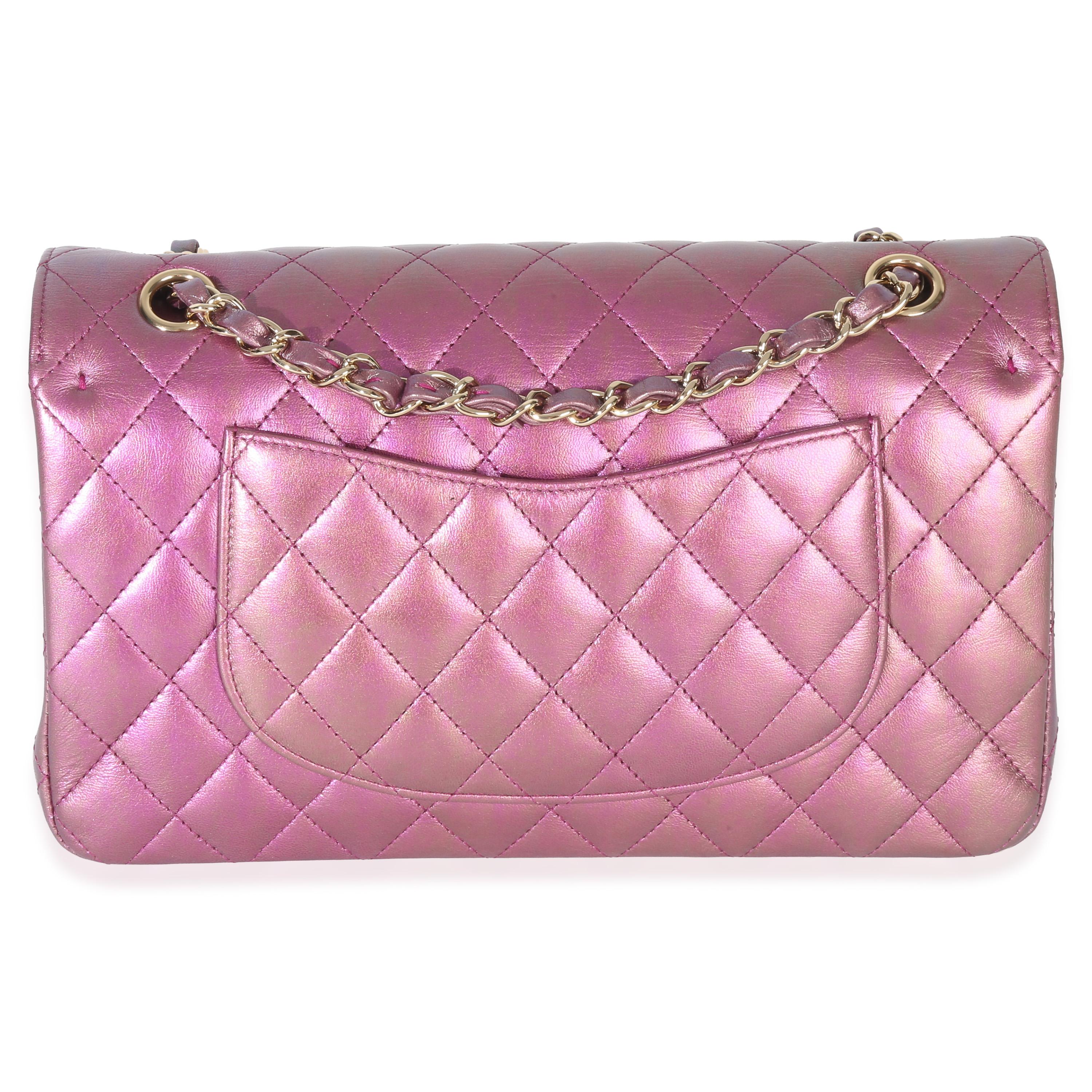 Chanel Iridescent Quilted Lambskin Medium Classic Double Flap Bag