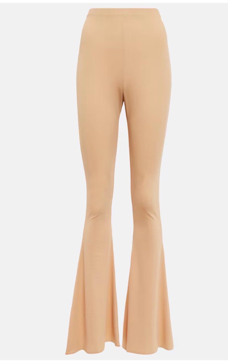 Magda Butrym Nude Stretch Jersey Pants