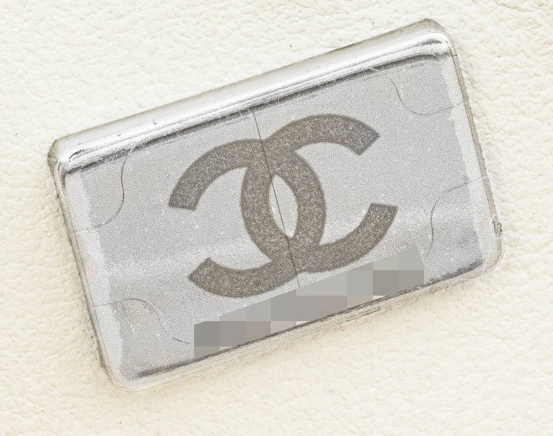 Chanel White & Black Sequin Bow Mini Flap Bag
