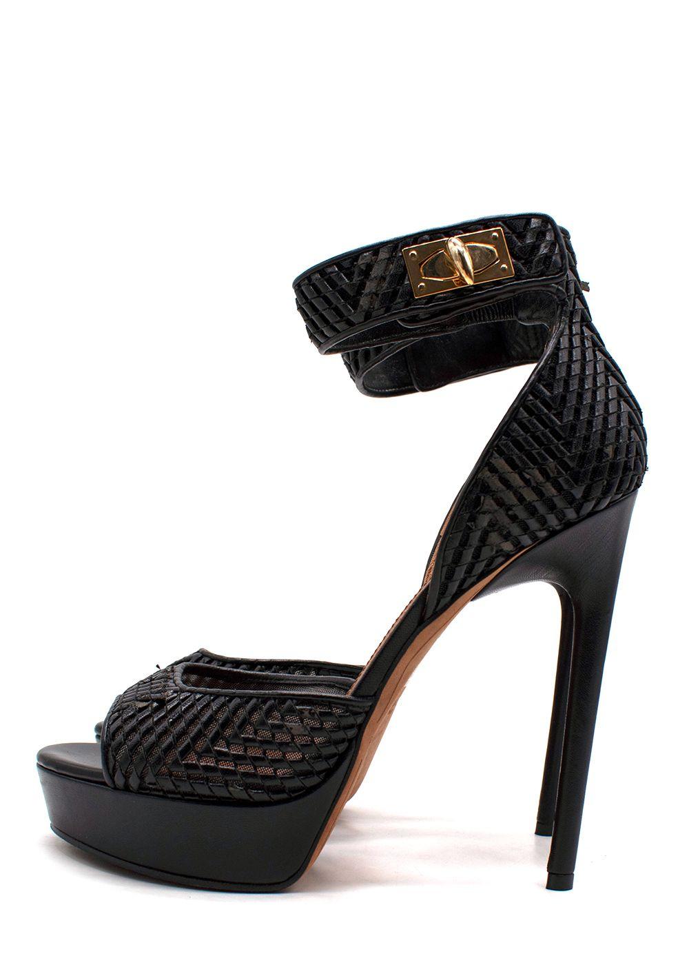 Givenchy Black Signature Claw Platform Sandals