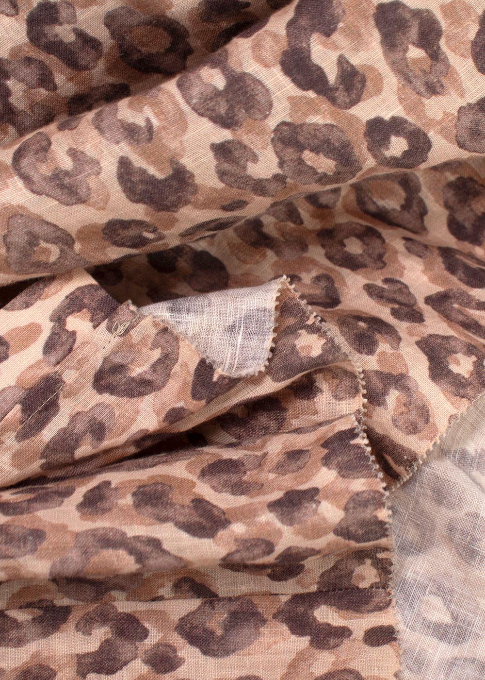 Zimmerman Melody Leopard Print Linen Dress