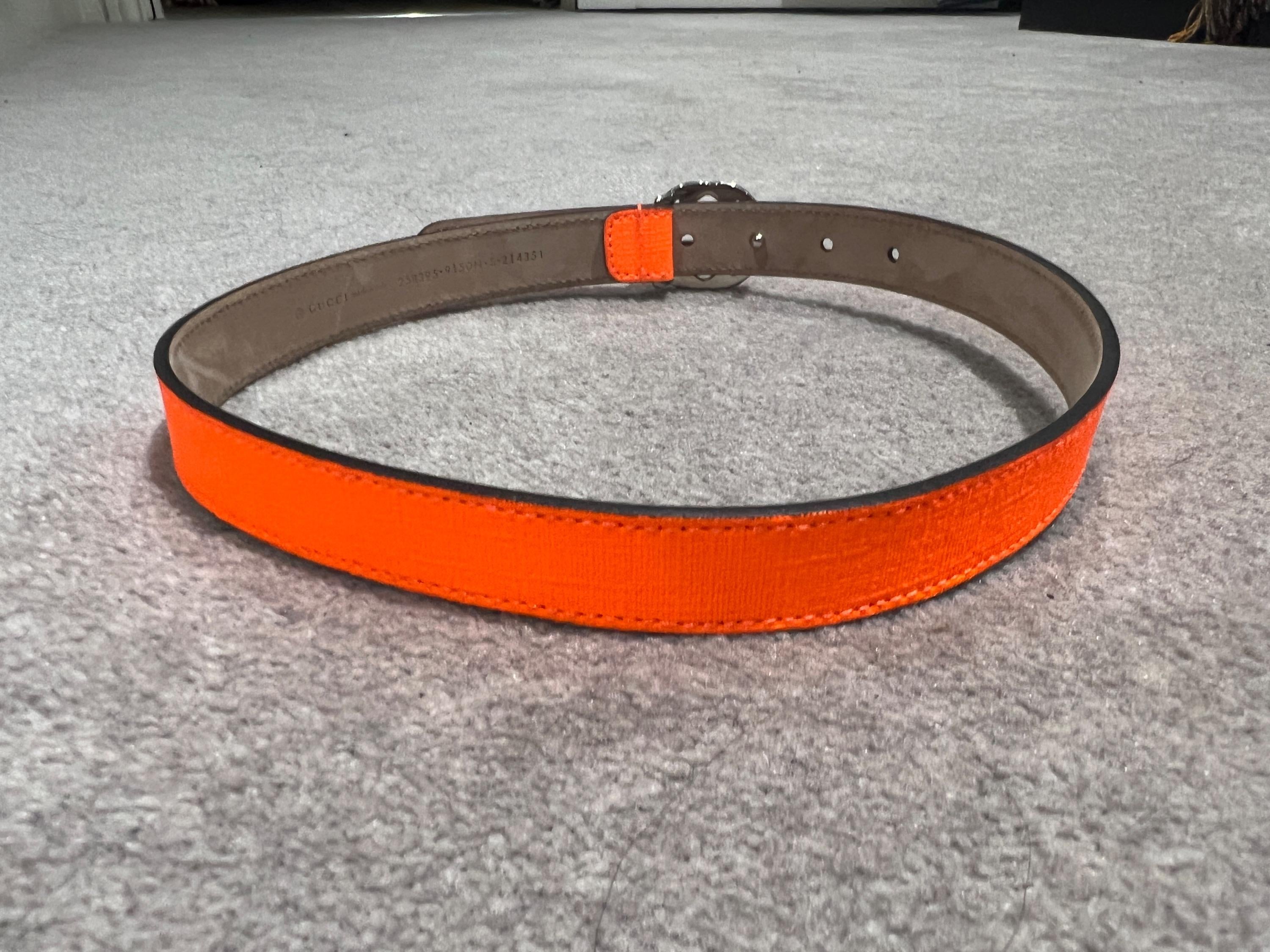 neon orange kids girls belt