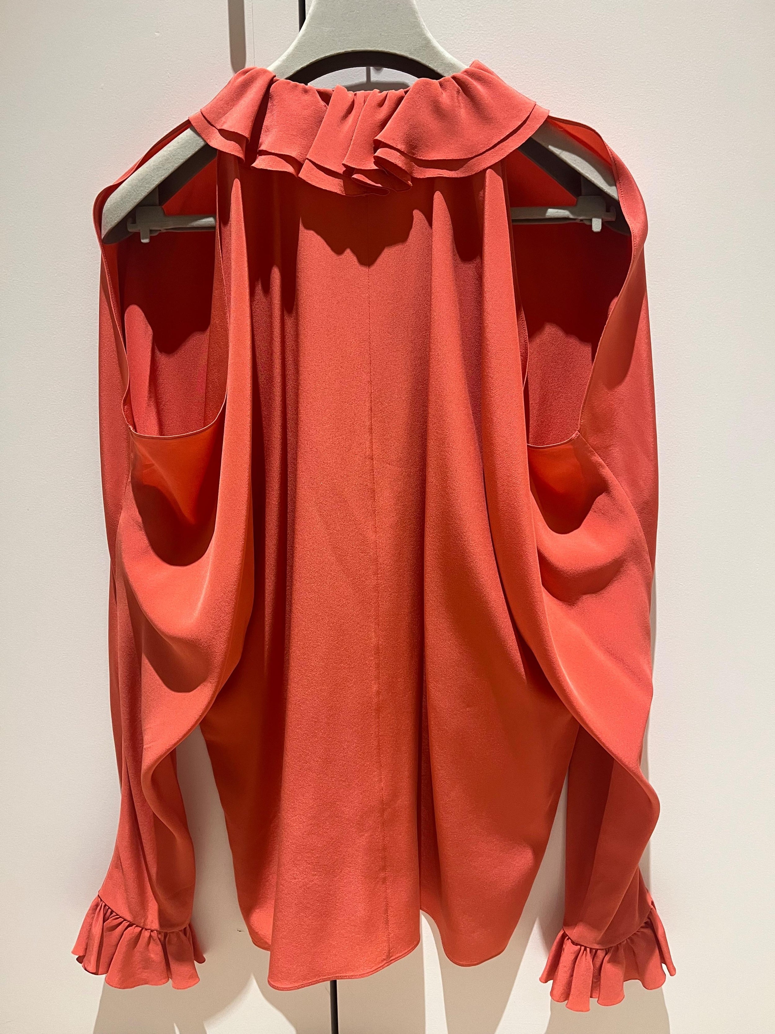 Chanel Orange Silk Blouse 2020