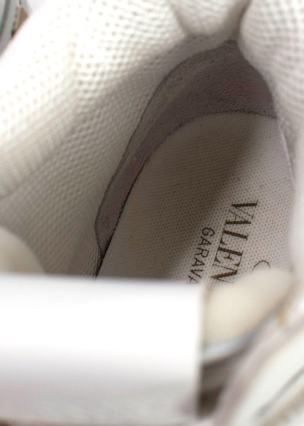 Valentino Garavani White Rockstud Wrap High-top Sneakers