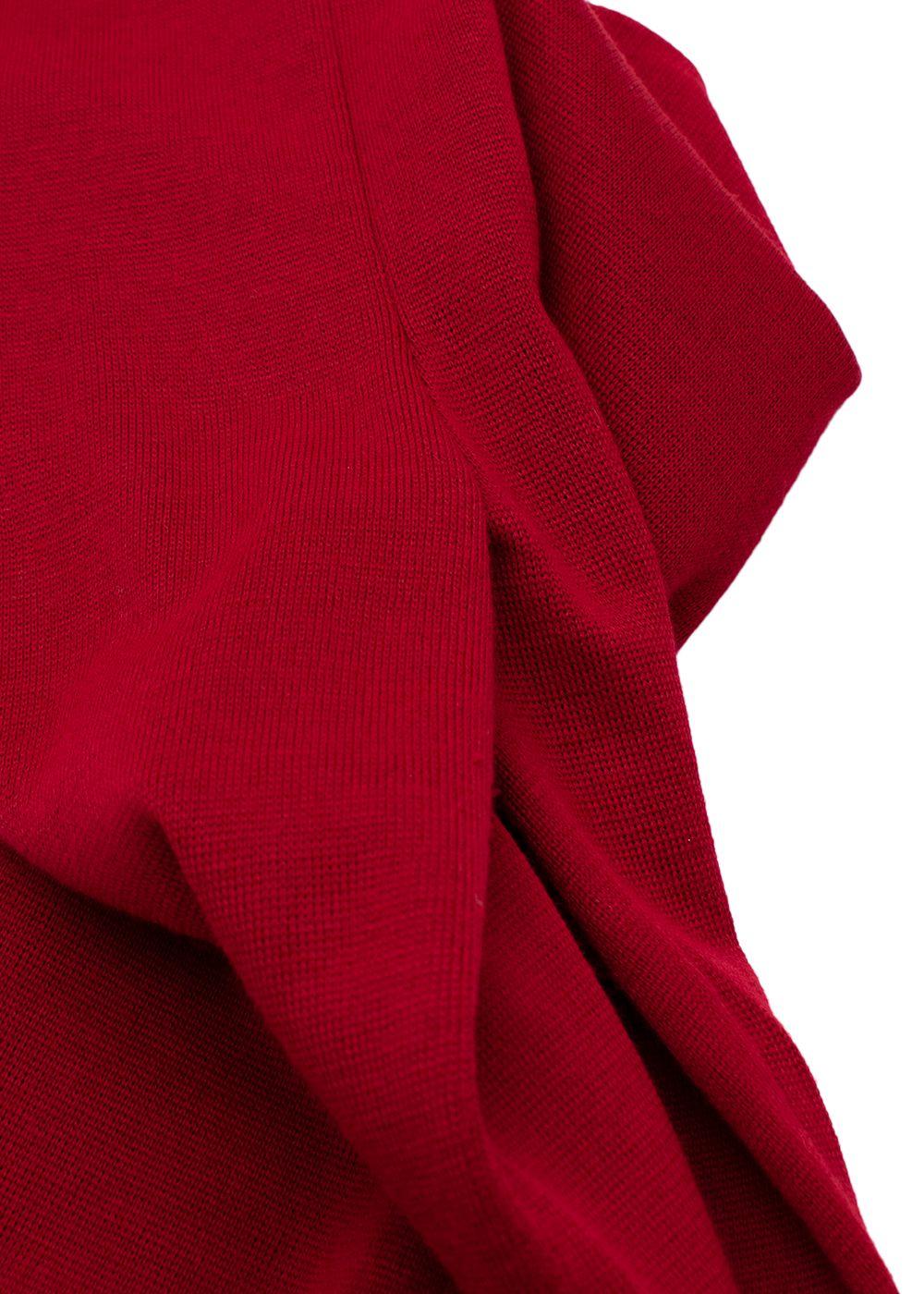 Marina Rinaldi Red Wide Leg Wool Blend Trousers