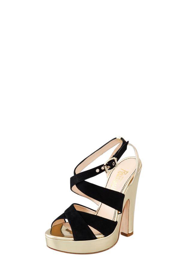 Jerome C. Rousseau Black Suede Sandals