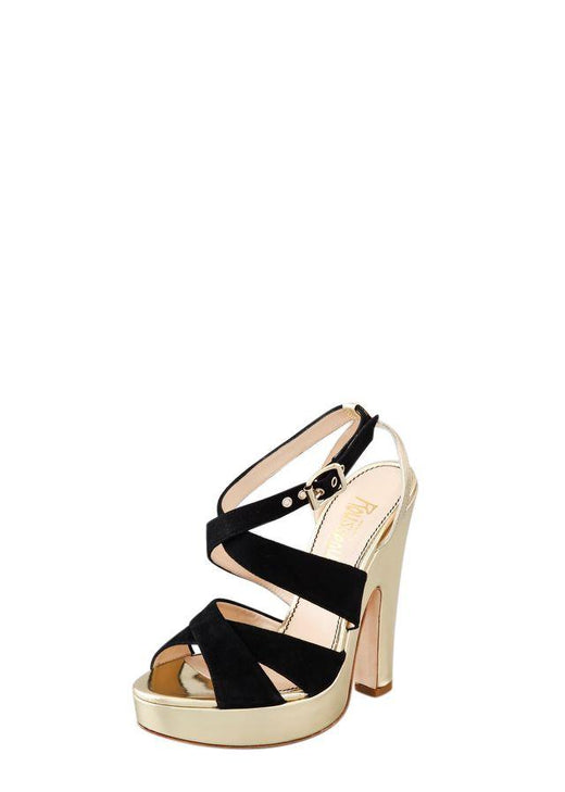 Jerome C. Rousseau Black Suede Sandals