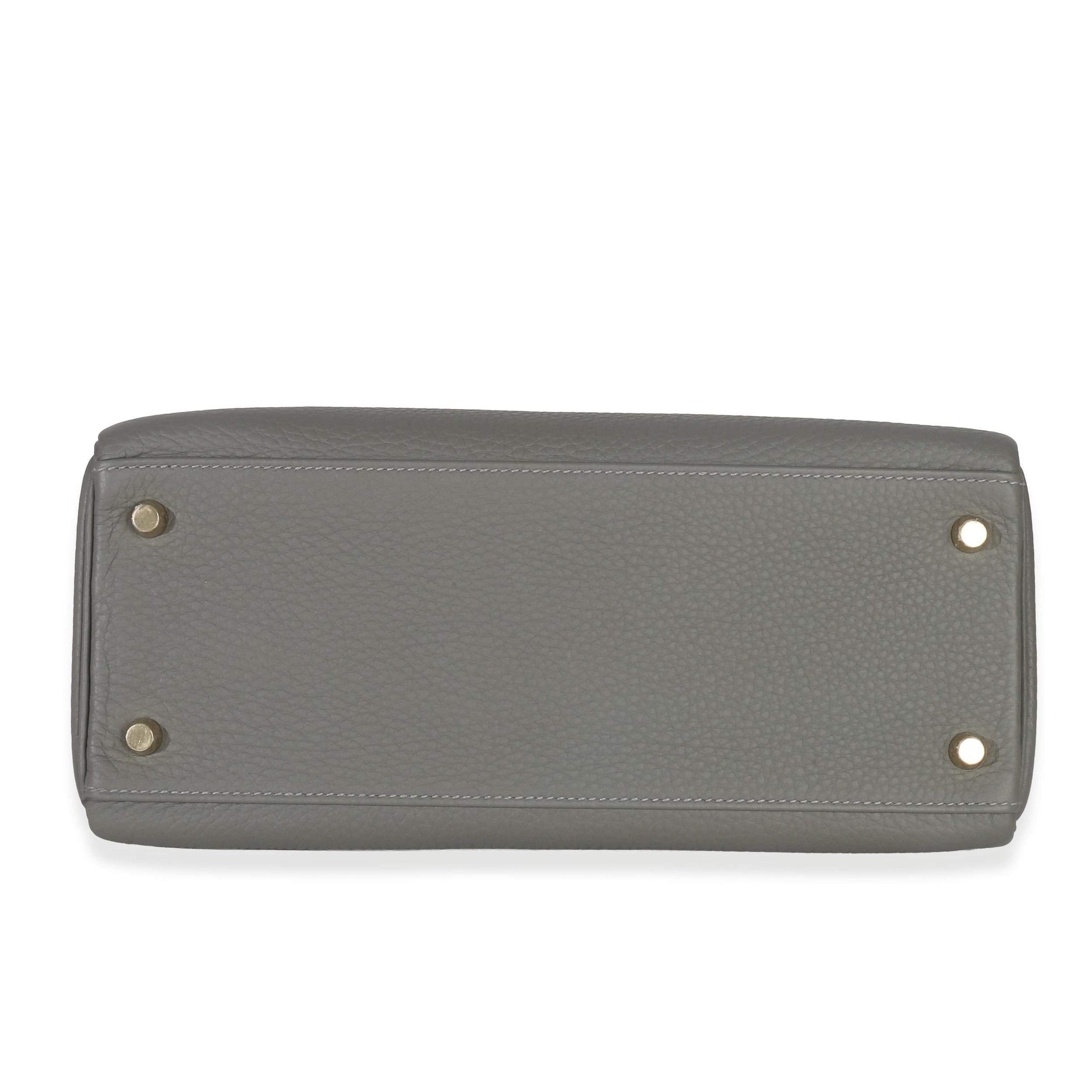 Hermès Kelly 28 Gris Meyer Clemence GHW