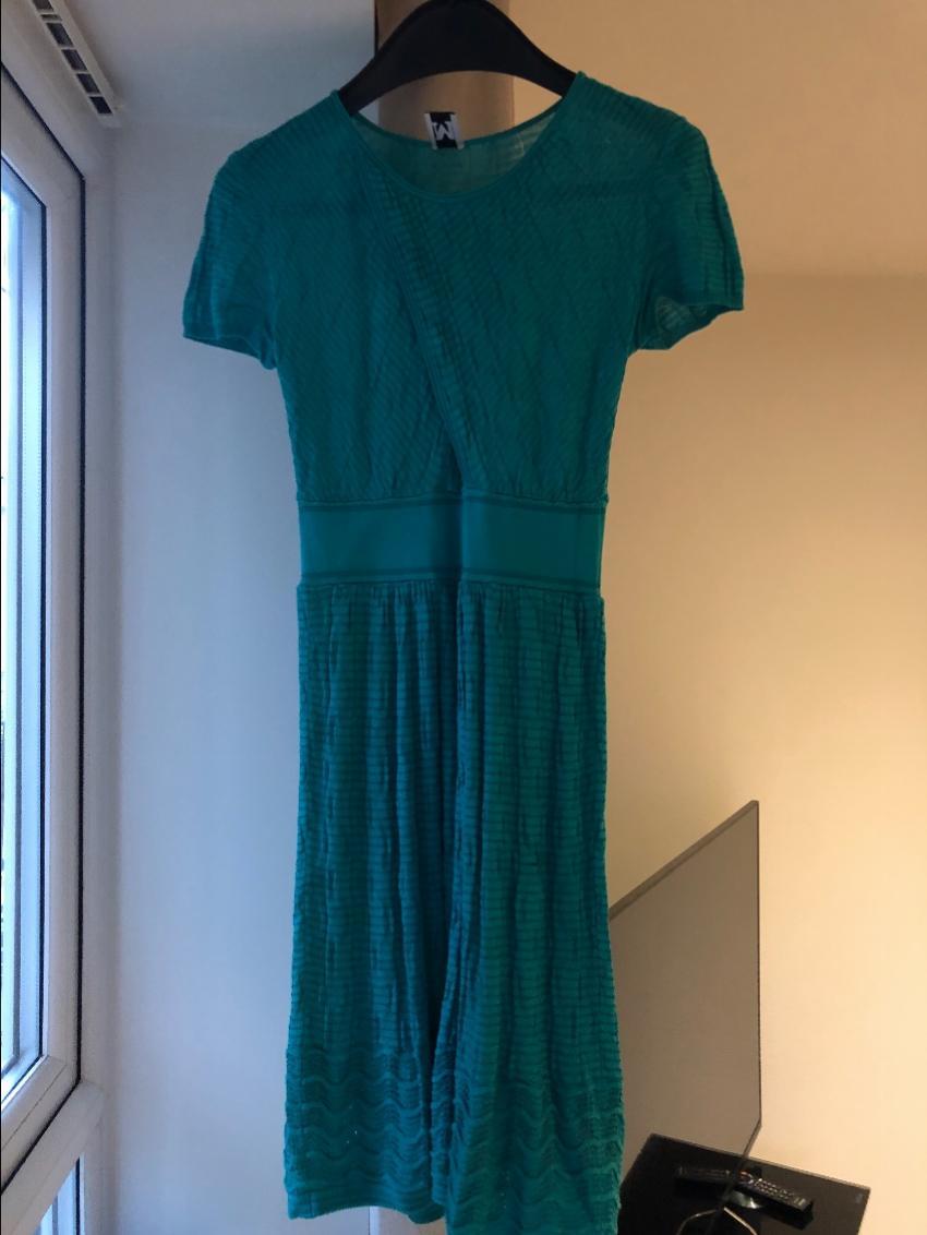 M Missoni Turquoise Knit Dress