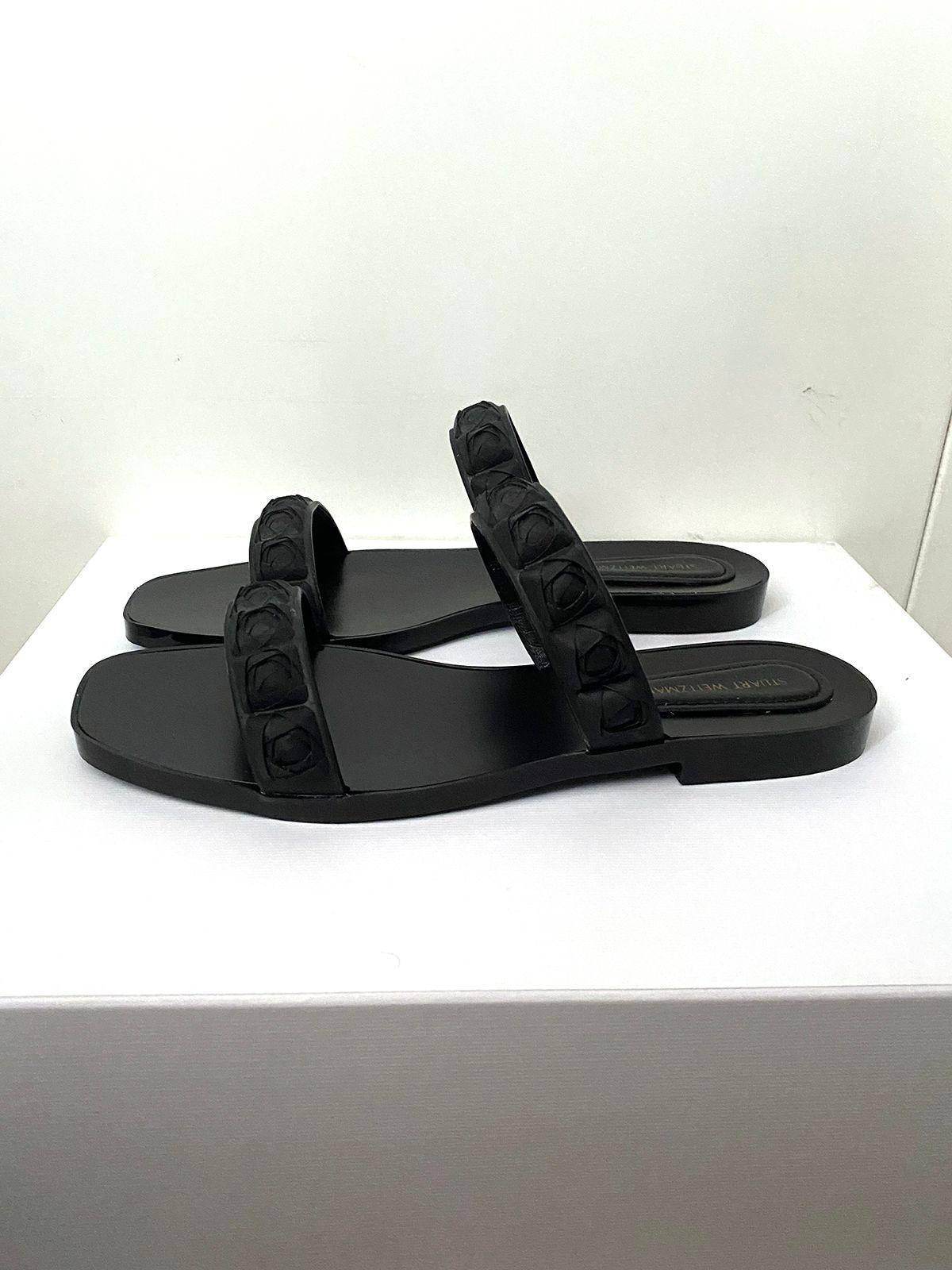 Stuart Weitzman Rosita Rubber Flat Sandals