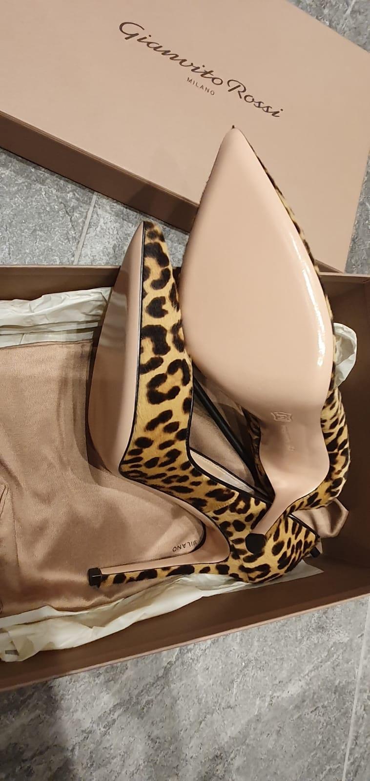 Gianvito Rossi Gianvito leopard-print calf hair pumps