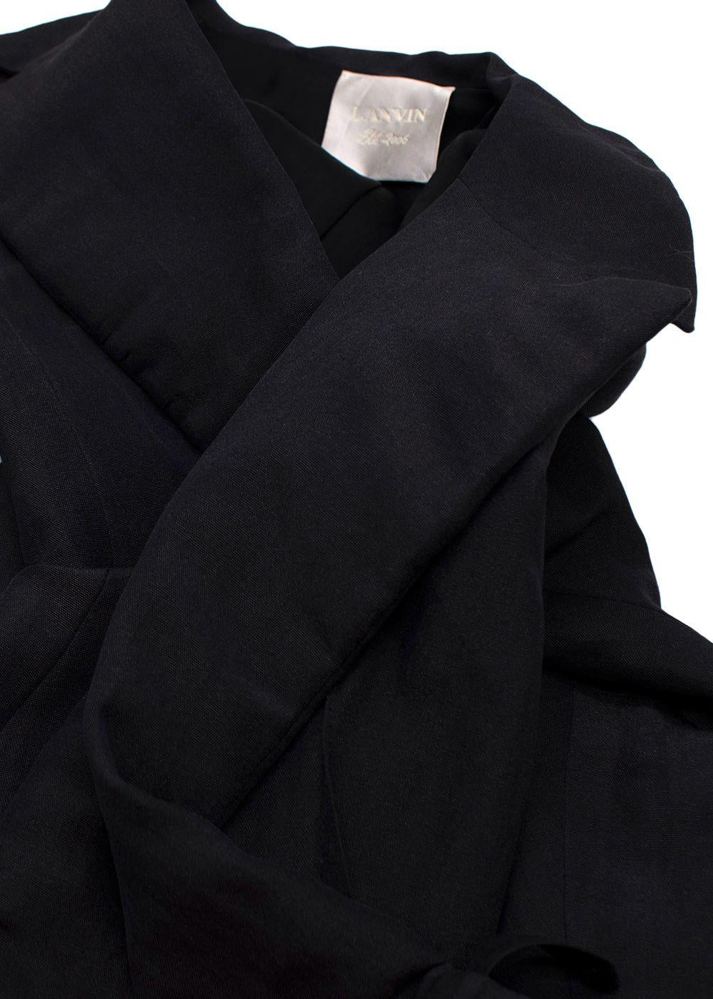 Lanvin Black Linen Blend Belted Jacket
