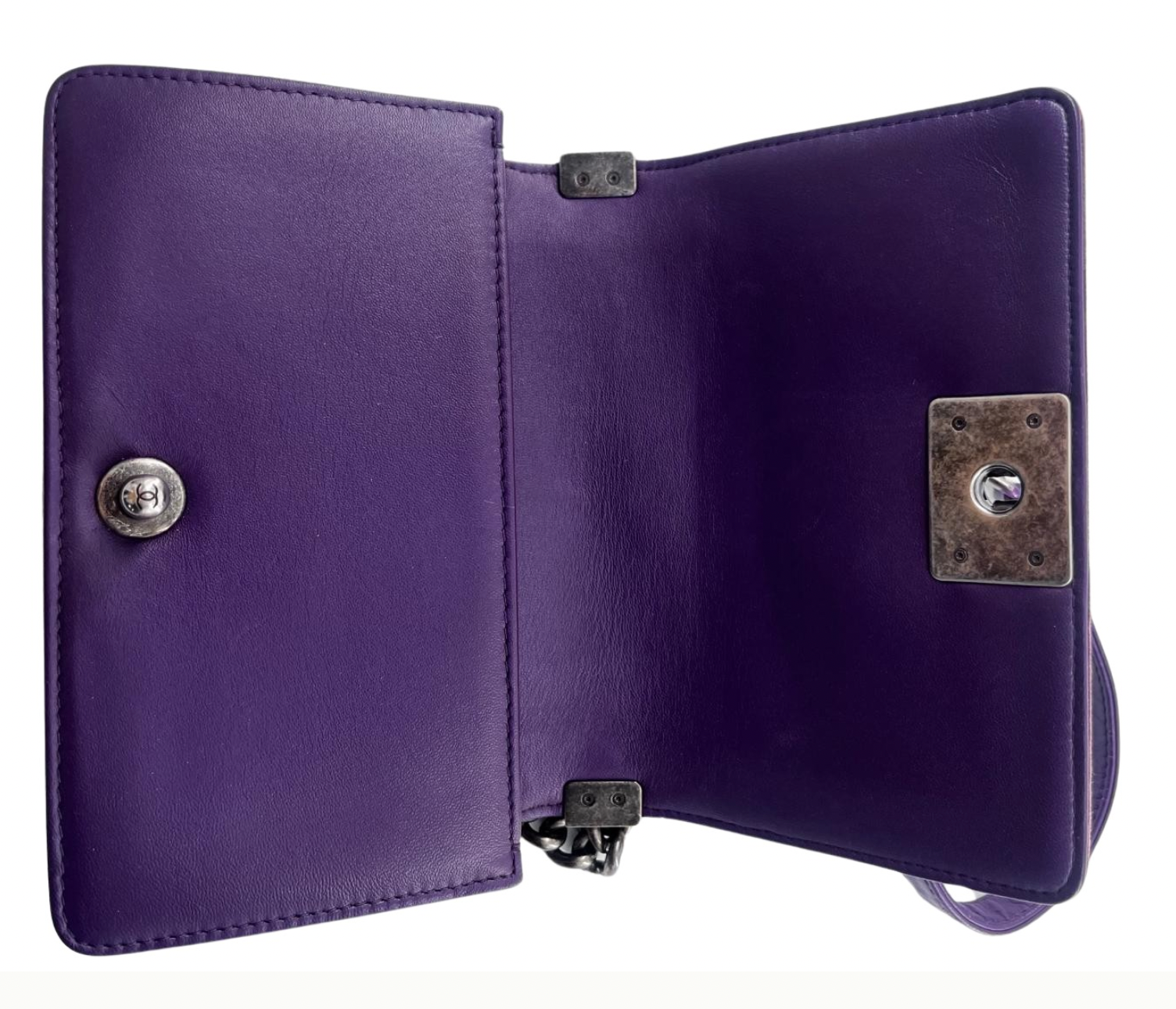 Chanel Plum Velvet Boy Bag