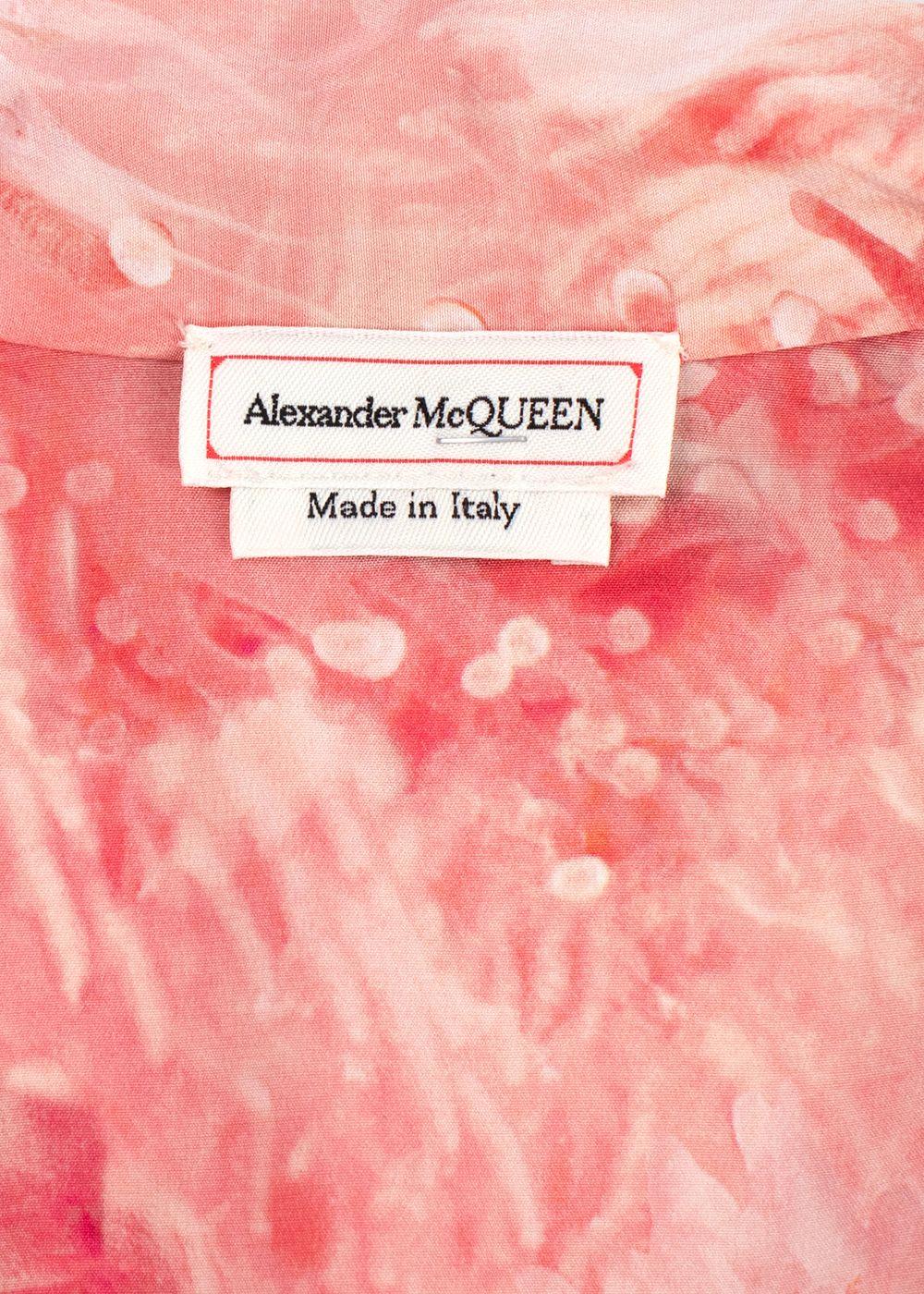 Alexander McQueen Coral Silk Pyjama Set